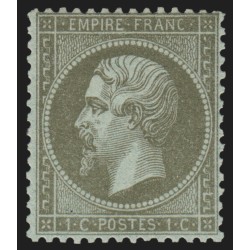 n°19a, Napoléon 1c vert-bronze, neuf ** sans charnière, signé CALVES - TB