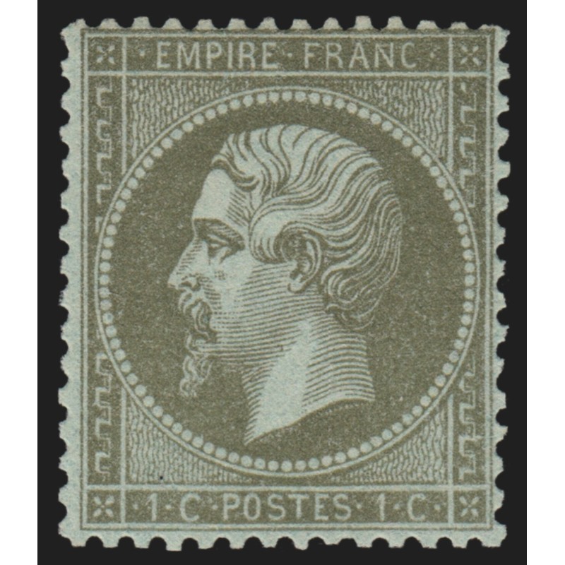 n°19a, Napoléon 1c vert-bronze, neuf ** sans charnière, signé CALVES - TB