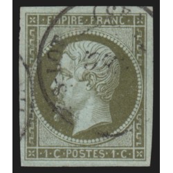 n°11, Napoléon non-dentelé 1c olive, oblitéré càd, signé JAMET - TB