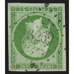 n°12, Napoléon 5c vert, oblitéré PC 3259 SAINT-REMY-EN-BOUZEMONT Marne - TB