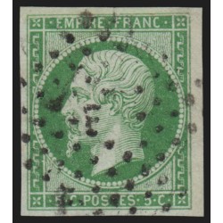 n°12, Napoléon non-dentelé 5c vert, oblitéré bureau de Paris - TB