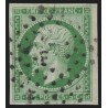 n°12, Napoléon non-dentelé 5c vert, oblitéré bureau de Paris - TB