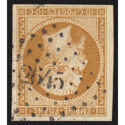 n°13B, 10c bistre, Type II, oblitéré PC 2645 REMIREMONT Vosges - TB