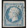 n°14Af, Napoléon non-dentelé 20c bleu-laiteux, oblitéré - SUPERBE