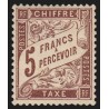 Timbres-Taxe n°27, Duval 5fr marron, 1884, neuf * signé G.BÜHLER - TB
