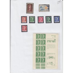 France 1937/1959, collection neufs ** dont bloc PEXIP, variétés... COTE 4000 €