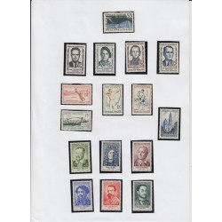 France 1937/1959, collection neufs ** dont bloc PEXIP, variétés... COTE 4000 €