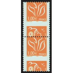 n°3739e, variété "piquage à cheval", Lamouche 1fr orange, neufs ** signé CALVES