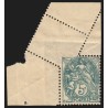 n°111, variété "piquage oblique par pliage" coin de feuille, neuf ** - SUPERBE