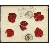 n°75 + 81 (x3) + 82 + 94 + 97, sur lettre en Valeur Déclarée 1889 - Certificat