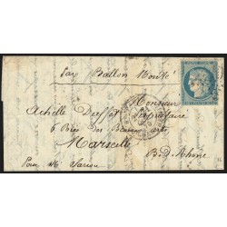 Ballon monté "Le Garibaldi", rue du Cherche-Midi pour Marseille - Certificat