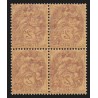 n°108g, variété "impression recto-verso", 2c brun-lilas, neufs ** - TB