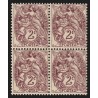 n°108g, variété "impression recto-verso", 2c brun-lilas, neufs ** - TB