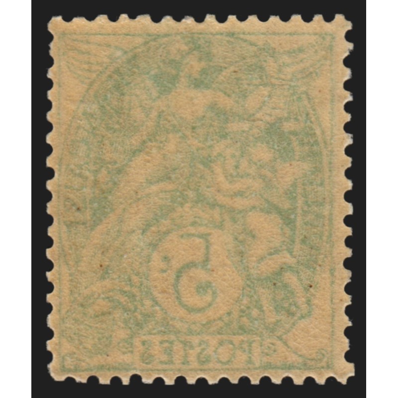 n°111i, variété "impression recto-verso", 5c vert-bleu, neuf ** - TB n°111i, variété "impression recto-verso", 5c vert-bleu, neuf ** - TB
