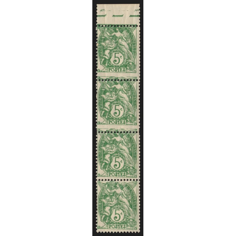 n°111, variété "piquage à cheval", 5c vert, neuf ** sans charnière - TB n°111, variété "piquage à cheval", 5c vert, neuf ** sans charnière - TB