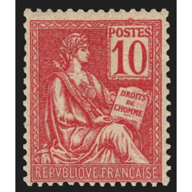 n°116, Mouchon 10c rouge, Type II, neuf ** sans charnière - TB n°116, Mouchon 10c rouge, Type II, neuf ** sans charnière - TB