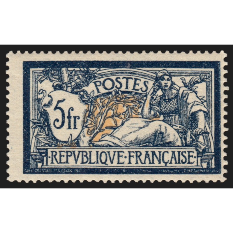 n°123, Merson 5fr bleu-foncé et chamois, neuf ** sans charnière - TB