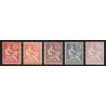 n°124/128, Mouchon retouché 1902, série complète, neufs ** sans charnière - TB n°124/128, Mouchon retouché 1902, série complète, neufs ** sans charnière - TB