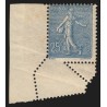 n°132, variété "piquage oblique par pliage", Semeuse lignée 25c bleu, neuf * n°132, variété "piquage oblique par pliage", Semeuse lignée 25c bleu, neuf *