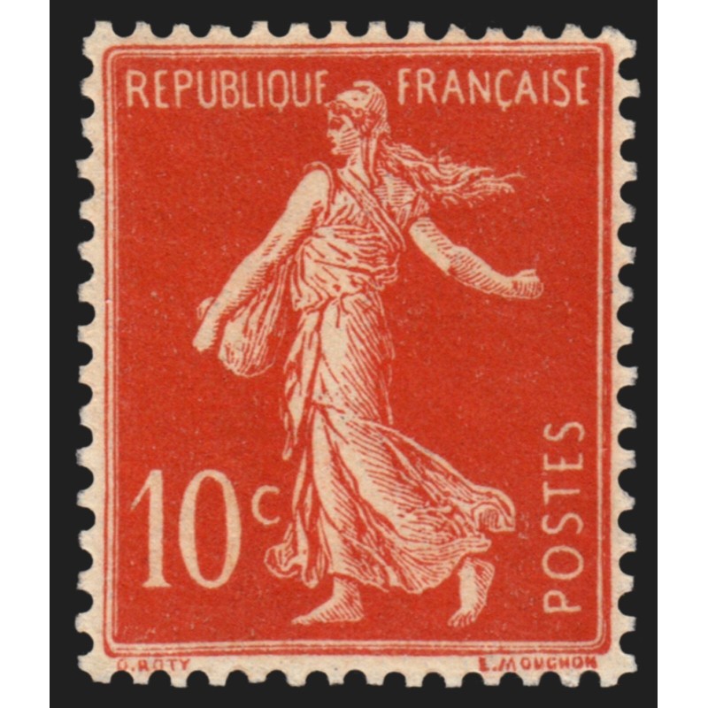 n°135, Semeuse inscriptions maigres, 10c rouge, Type I, neuf ** - SUPERBE n°135, Semeuse inscriptions maigres, 10c rouge, Type I, neuf ** - SUPERBE