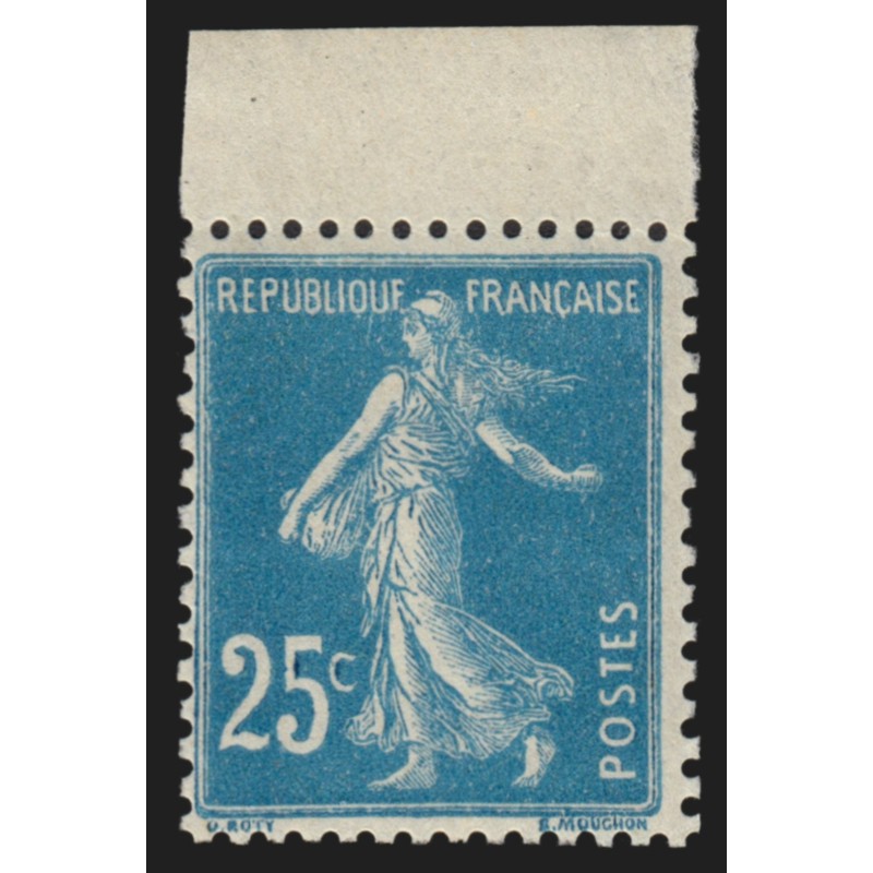 n°140c, Type IB, Semeuse 25c bleu, neuf ** sans charnière - TB - Certificat n°140c, Type IB, Semeuse 25c bleu, neuf ** sans charnière - TB - Certificat