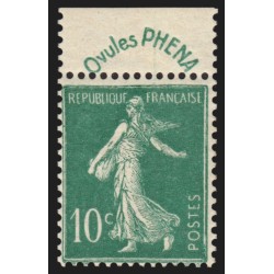 n°188, Semeuse 10c vert bandelette Phéna 1924, neuf ** sans charnière - TB
