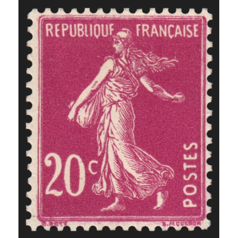 n°190a, Type IV, Semeuse 20c lilas-rose, neuf ** sans charnière - TB n°190a, Type IV, Semeuse 20c lilas-rose, neuf ** sans charnière - TB