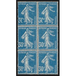n°192, 4 variétés "surencrage-essuyage", Semeuse 30c bleu, neufs ** - TB