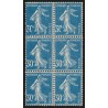 n°192, 4 variétés "surencrage-essuyage", Semeuse 30c bleu, neufs ** - TB n°192, 4 variétés "surencrage-essuyage", Semeuse 30c bleu, neufs ** - TB