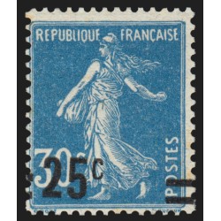 n°217h, variété surcharge "valeur sur valeur avec barres", neuf ** - TB