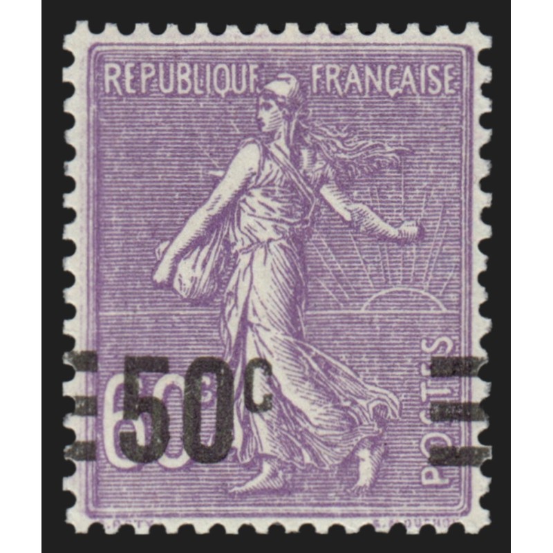 n°223b, variété surcharge "valeur sur valeur avec barres", neuf ** - SUPERBE n°223b, variété surcharge "valeur sur valeur avec barres", neuf ** - SUPERBE