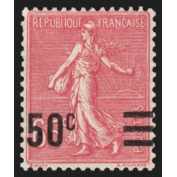 n°224c, variété surcharge "valeur sur valeur avec barres", neuf ** - SUPERBE