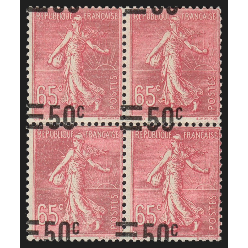 n°224, variété "surcharge à cheval", neuf **/* sans charnière - SUPERBE n°224, variété "surcharge à cheval", neuf **/* sans charnière - SUPERBE