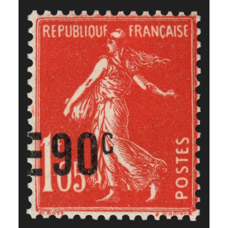 n°227b, variété surcharge "valeur sur valeur avec barres", neuf ** - TB n°227b, variété surcharge "valeur sur valeur avec barres", neuf ** - TB