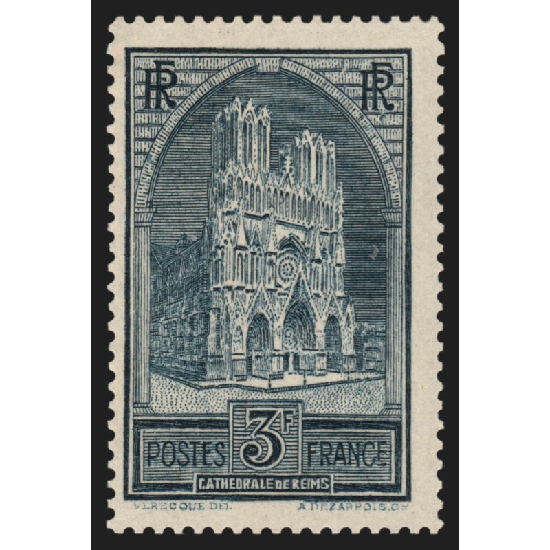 n°259a, Cathédrale de Reims, Type II, neuf ** sans charnière - TB