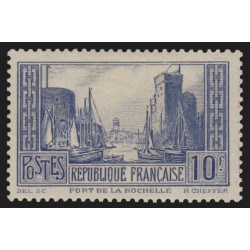 n°261c, Port de La Rochelle, 10fr bleu, Type II, neuf ** signé CALVES - TB