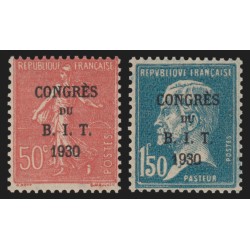 n°264/265, Congrès BIT Paris 1930, neufs ** sans charnière - TB
