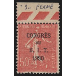 n°264, variété surcharge "1980 au lieu de 1930", Congrès BIT, neuf * - TB