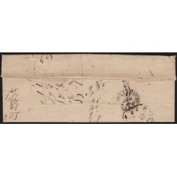 n°3, Cérès 20c noir, oblitéré PARIS (E) du 5 JANVIER 1849 pour Lons-le-Saunier