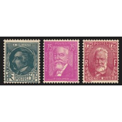n°291/293, série complète, Aristide Briand, Doumer, Hugo, neufs ** - TB