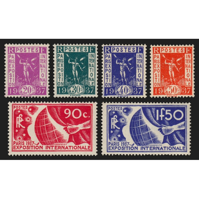 n°322/327, Exposition Paris 1936, neufs ** sans charnière - TB