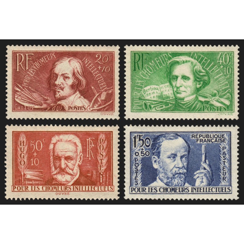 n°330/333, Chômeurs intellectuels 1936, série complète, neufs ** - TB