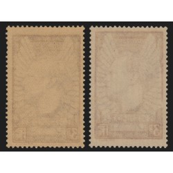 n°338b, Jean Mermoz, 3fr VIOLET-GRIS + normal, neufs ** sans charnière - TB