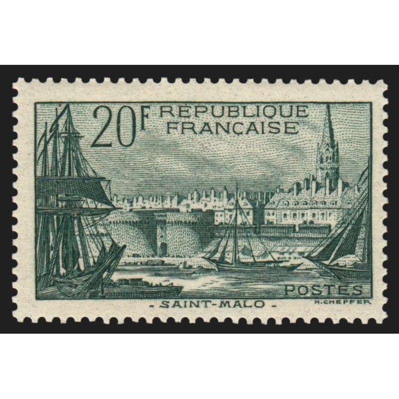 n°394a, variété "papier épais", Saint-Malo 1938, neuf ** sans charnière - TB