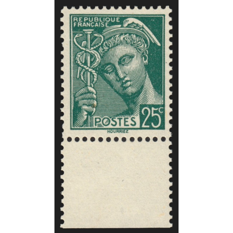 n°411a, Faux Intelligence Service, Mercure 25c vert, neuf ** - SUPERBE