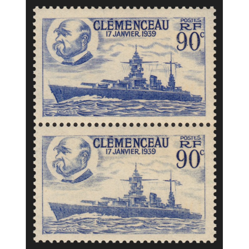 n°425, variété timbre du bas plus clair tenant à normal, neuf ** - SUPERBE