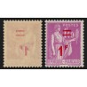 n°484, variété "surcharge recto-verso", 1fr sur 1fr40 lilas, neuf ** - SUPERBE