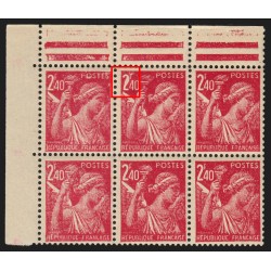 n°654, variété "chiffre 2 énorme", neufs ** sans charnière - SUPERBE