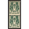 n°671, variété "piquage à cheval", Chaînes brisées 30c vert, neufs ** - SUPERBE