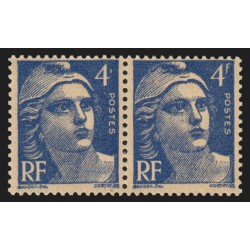 n°717b, variété "4 sans F", Marianne de Gandon 4fr outremer, neuf ** - TB